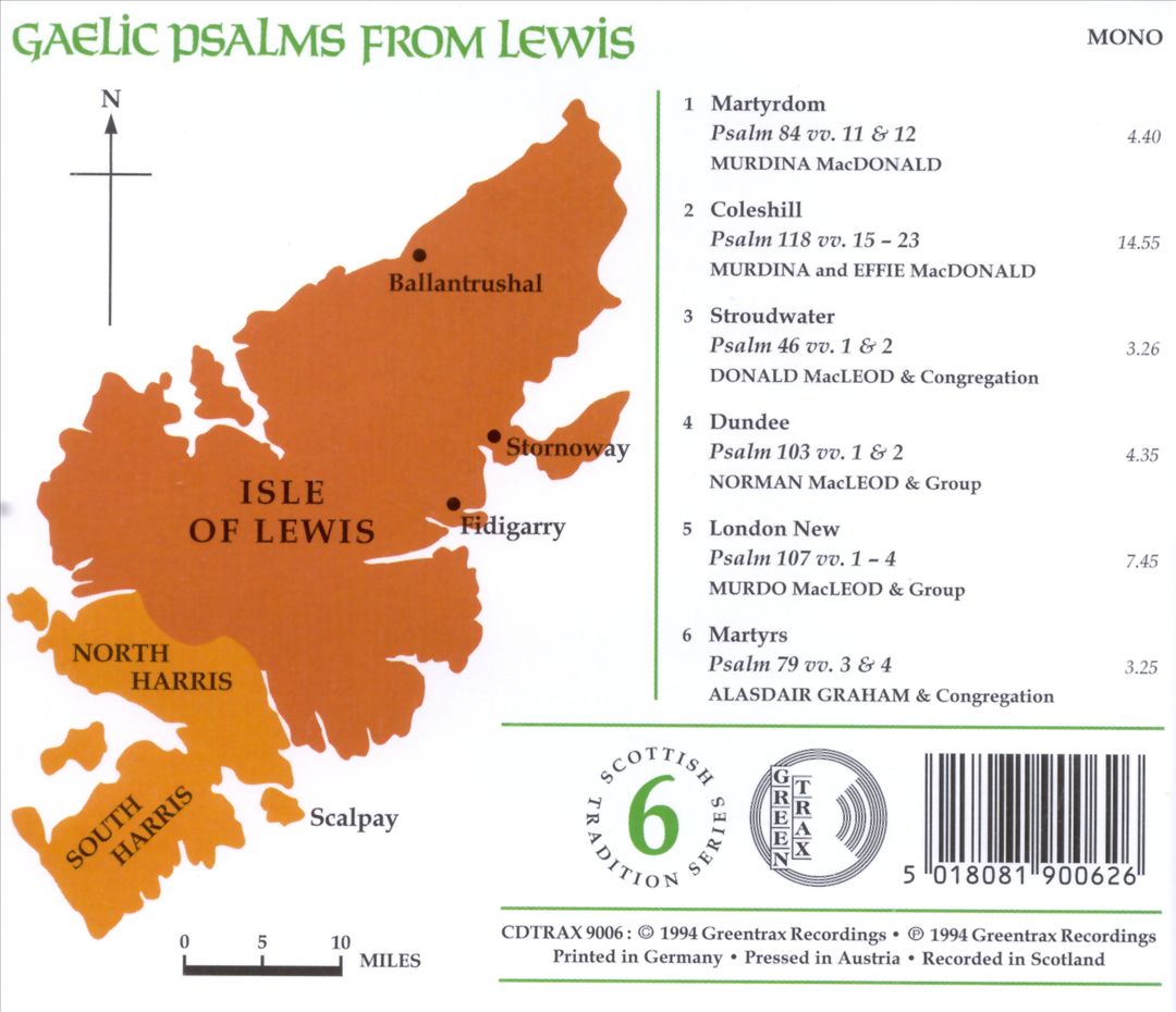 Scottish Tradition, Vol. 6: Gaelic Psalms From Lewis cover art