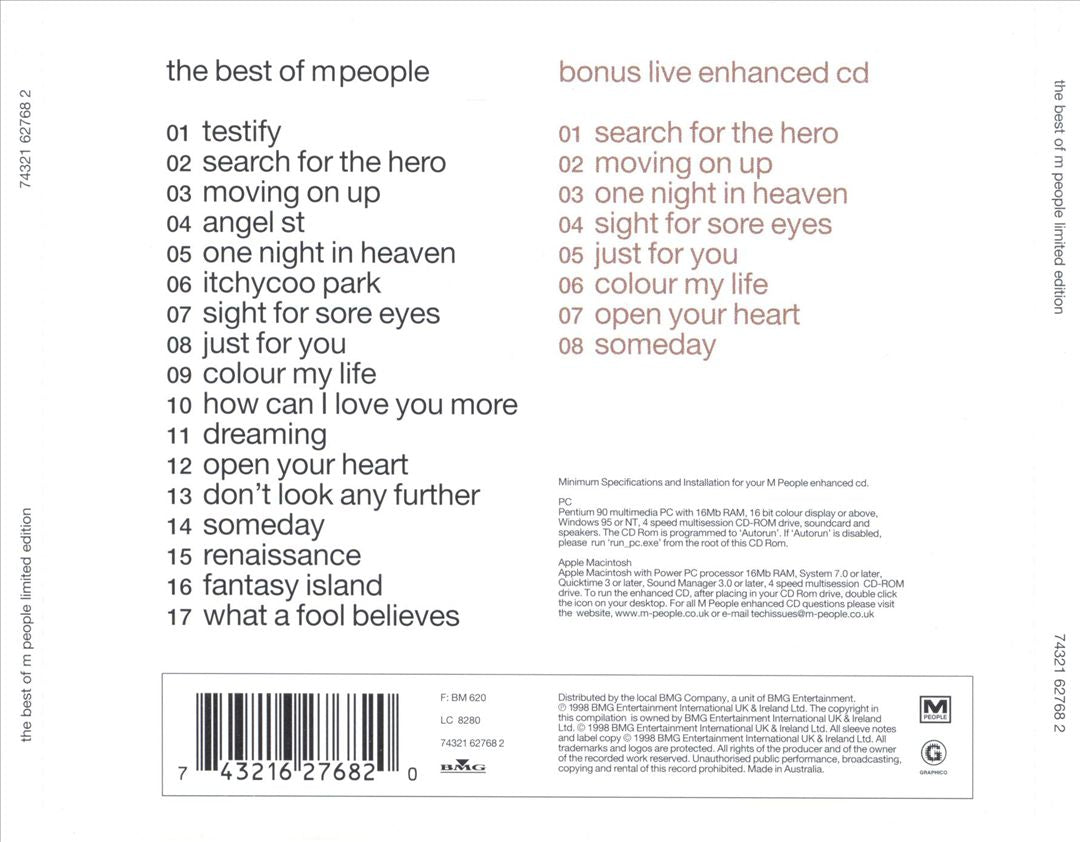 Classic M People: The Best of Live cover art