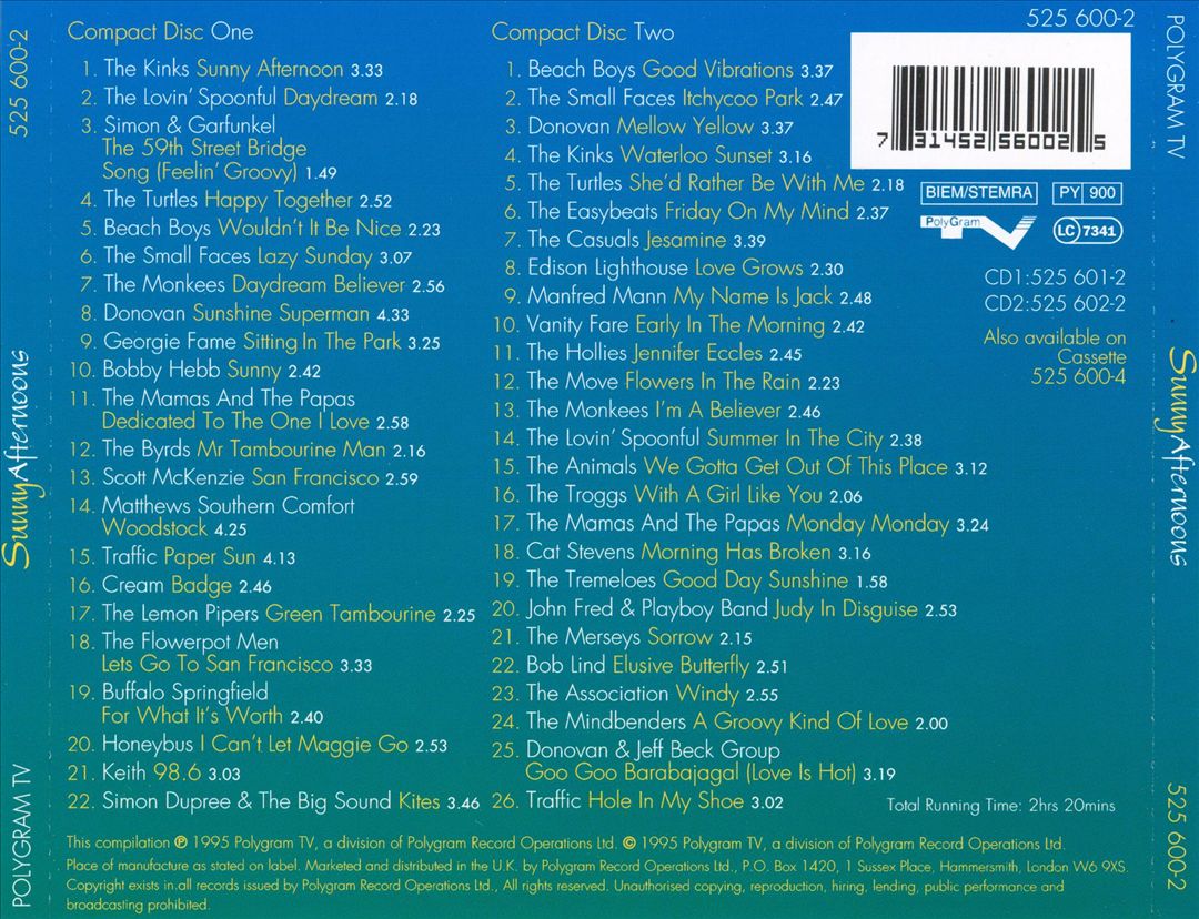 Sunny Afternoons [Polygram] cover art