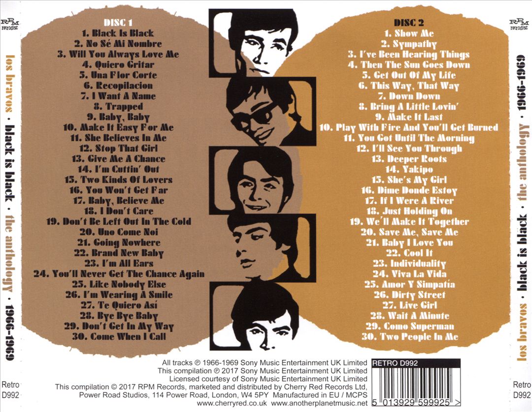 Black Is Black: The Anthology 1966-1969 cover art