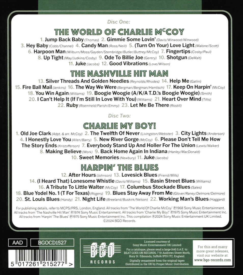 World of Charlie McCoy/Nashville Hit Man cover art
