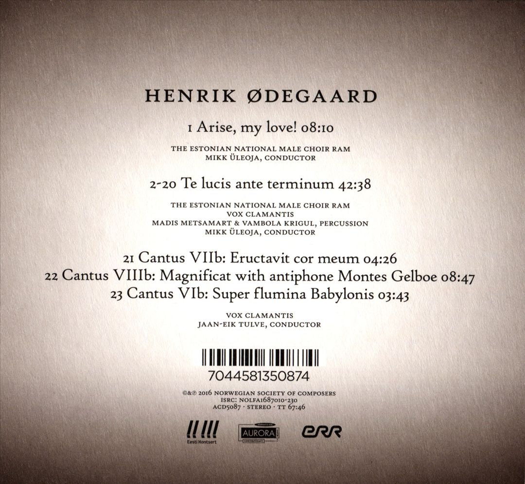 Henrik Ødegaard: Te Lucis Ante Terminum cover art