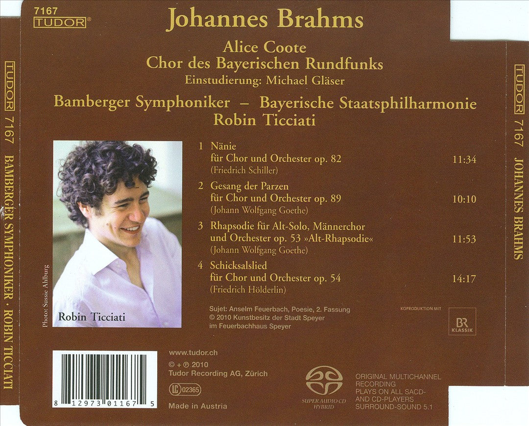 Brahms: Nänie; Gesang der Parzen; Alt-Rhapsodie; Schicksalslied cover art