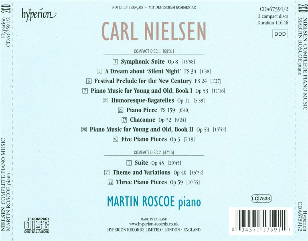 Carl Nielsen: Complete Piano Music cover art