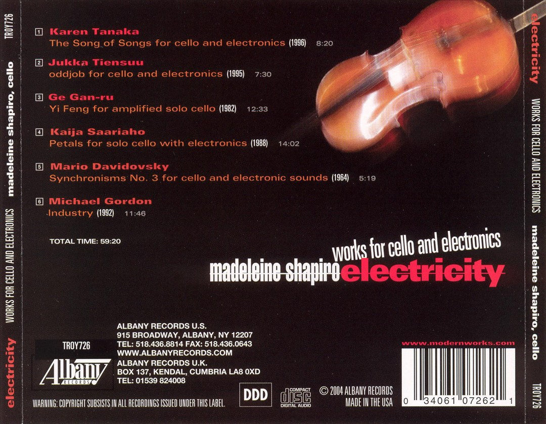 Electricity: Works for Cello and Electronics cover art