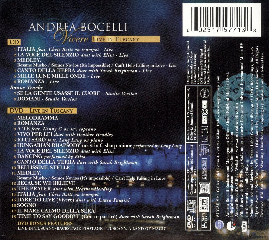 Vivere: Live in Tuscany cover art
