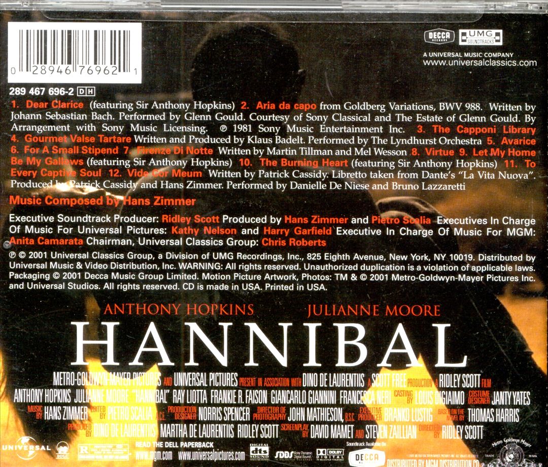 Hannibal [Original Motion Picture Soundtrack] cover art
