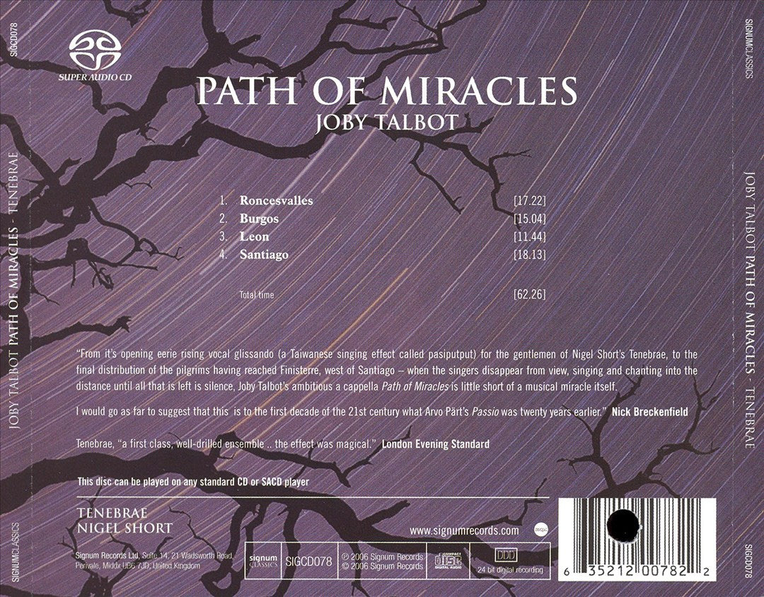 Joby Talbot: Path of Miracles cover art