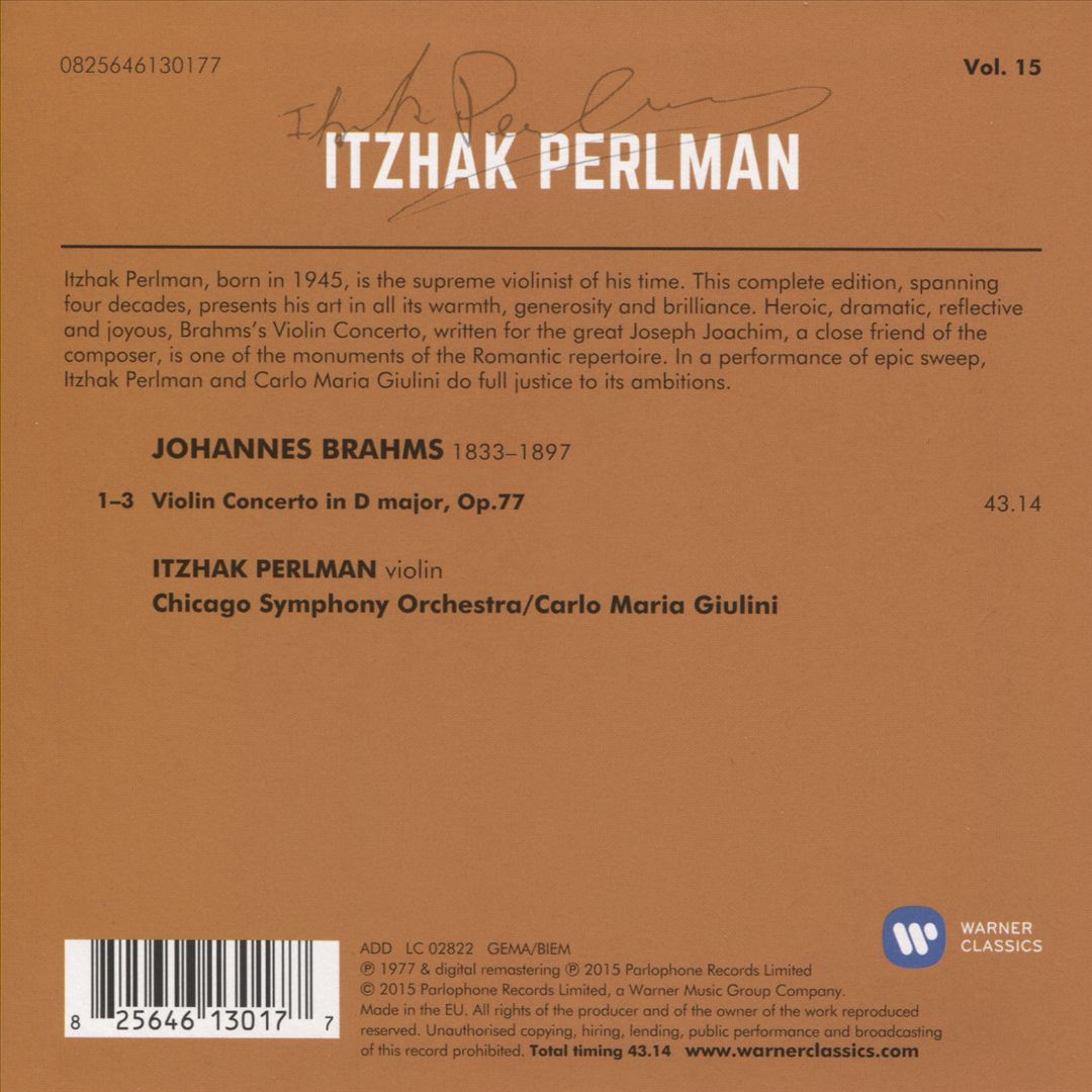 Brahms: Violin Concerto cover art