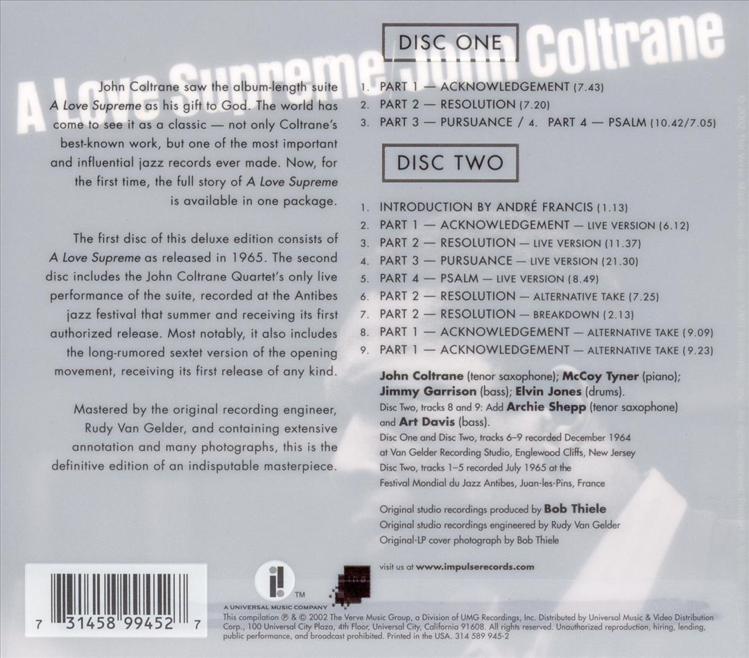 Love Supreme: The Complete Masters [2002 Deluxe Edition] cover art