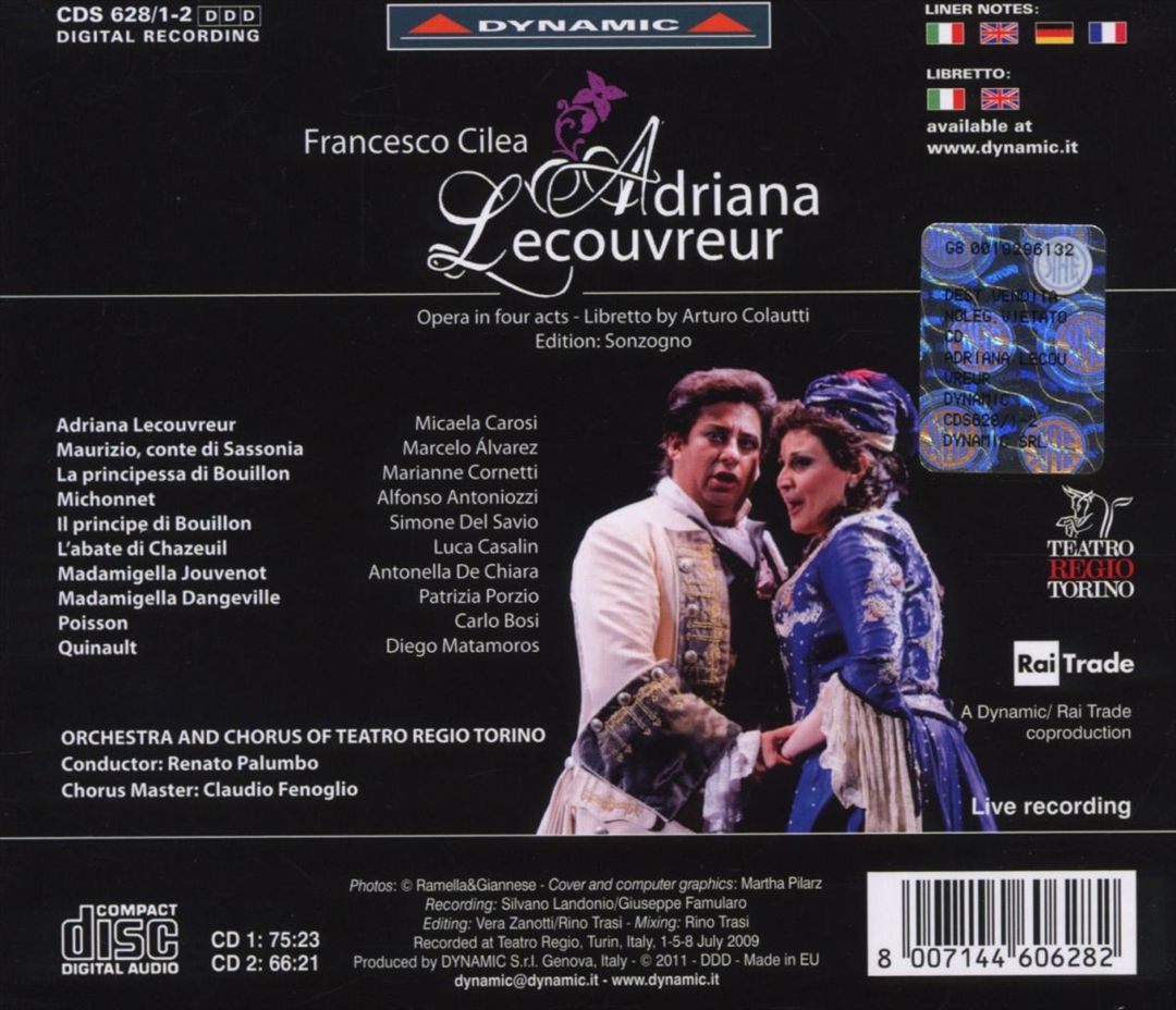 Cilea: Adriana Lecouvreur cover art