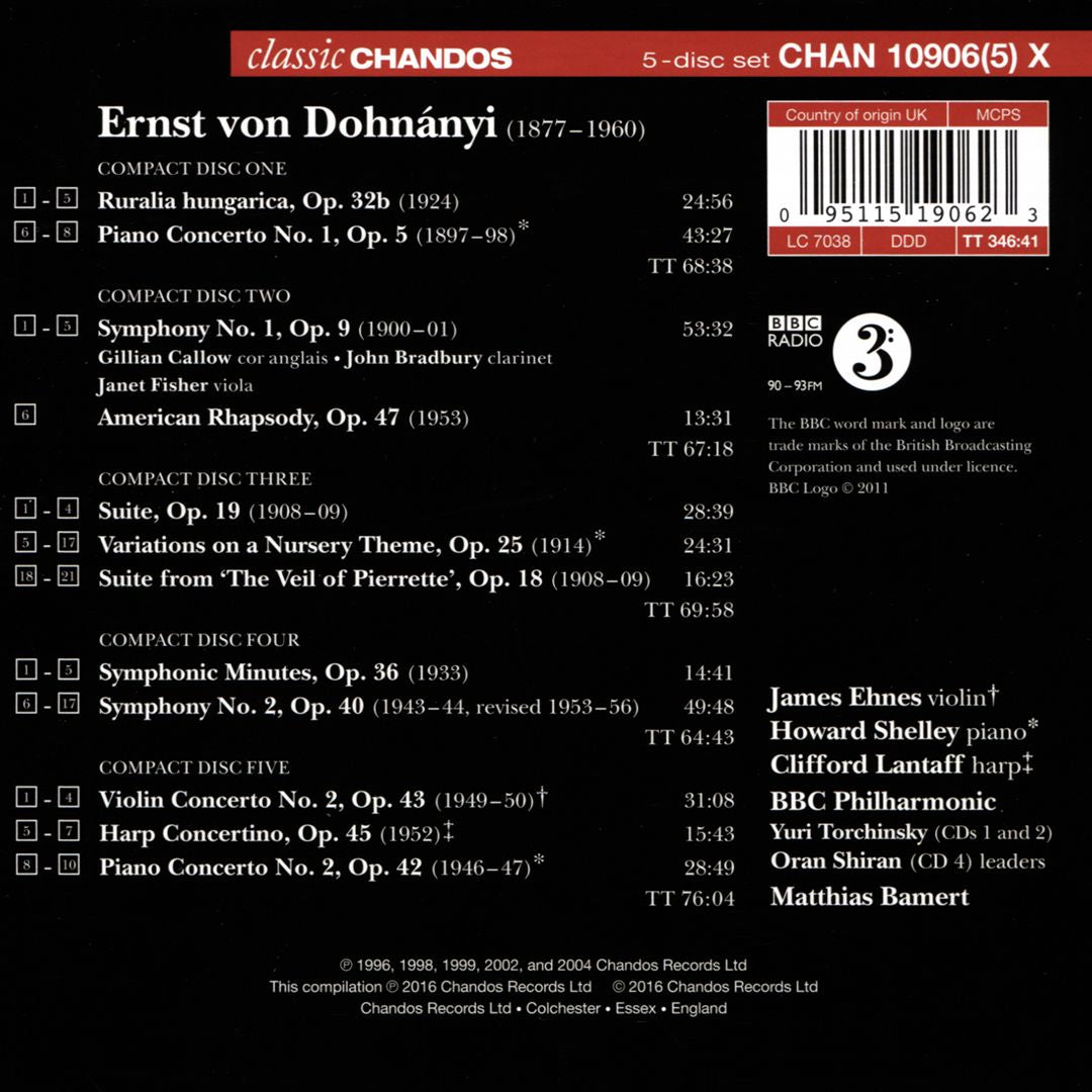 Dohnányi: Orchestral Works cover art