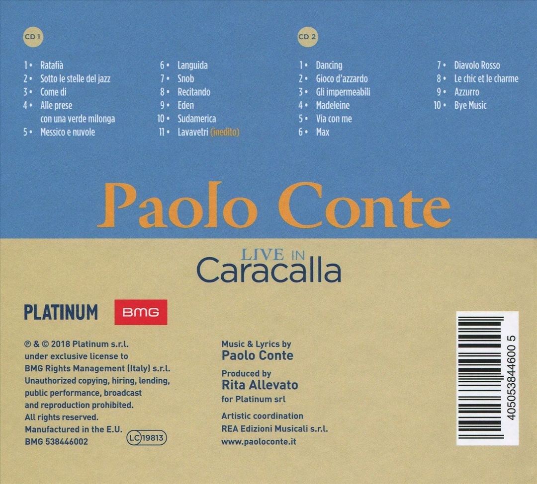 Live in Caracalla: 50 Years of Azzurro cover art