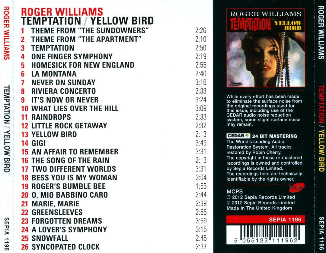 Temptation/Yellow Bird cover art