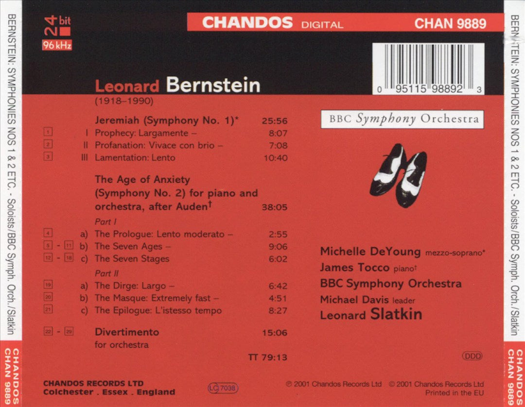 Bernstein: Jeremiah; The Age of Anxiety cover art