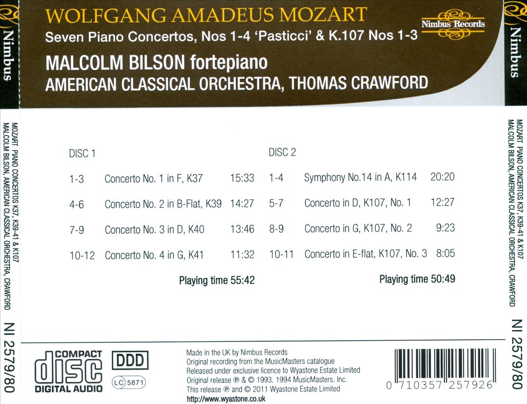 Mozart: Piano Concertos Nos. 1-4 'Pasticci'; 3 Piano Concertos K 107 cover art