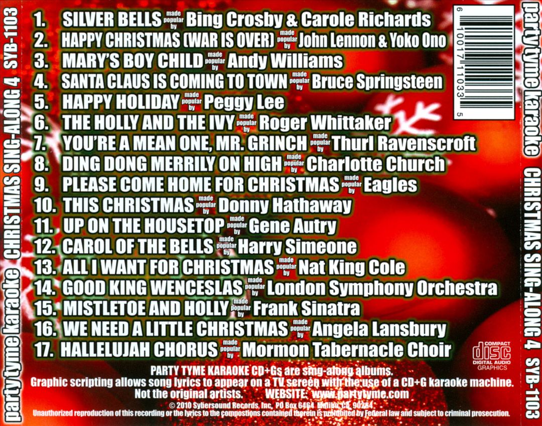 Party Tyme Karaoke: Christmas Sing-Along, Vol. 4 cover art