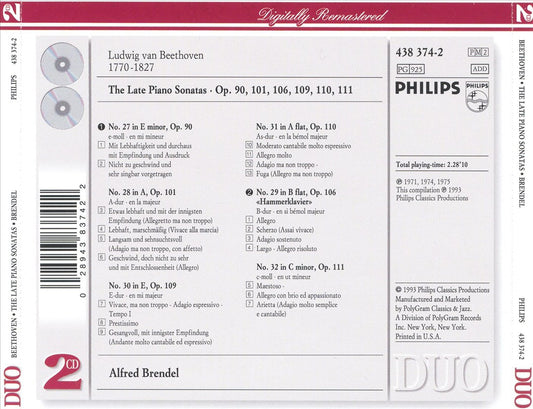 Beethoven: The Late Piano Sonatas cover art