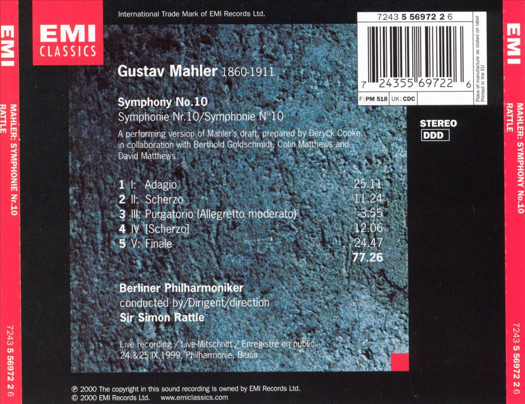 Mahler: Symphony No. 10 cover art