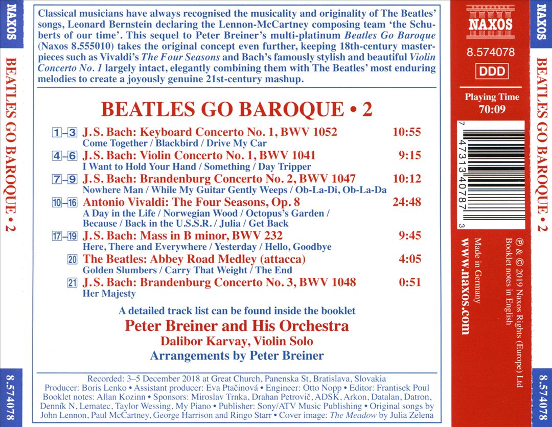 Beatles Go Baroque, Vol. 2 cover art