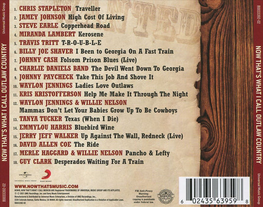 Now That's What I Call Music! Outlaw Country cover art
