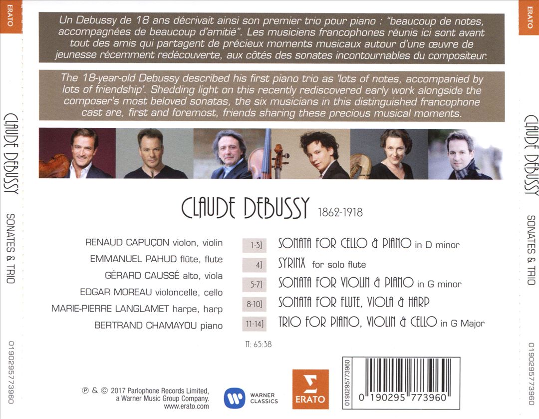 Debussy: Sonates & Trio cover art