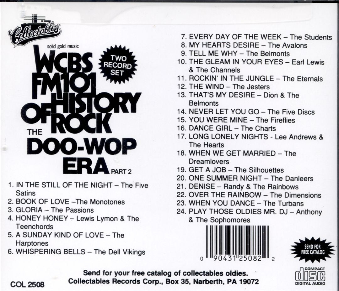 History of Rock: The Doo-Wop Era, Pt. 2 - WCBS FM-101 cover art