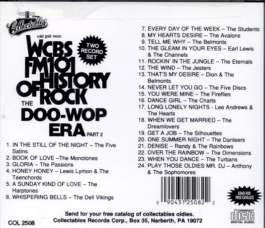 History of Rock: The Doo-Wop Era, Pt. 2 - WCBS FM-101 cover art