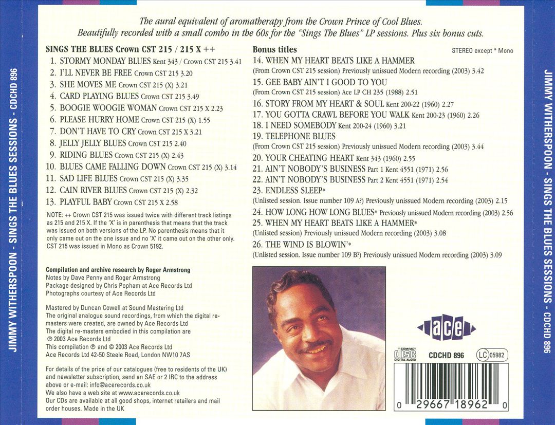 Sings the Blues Sessions cover art