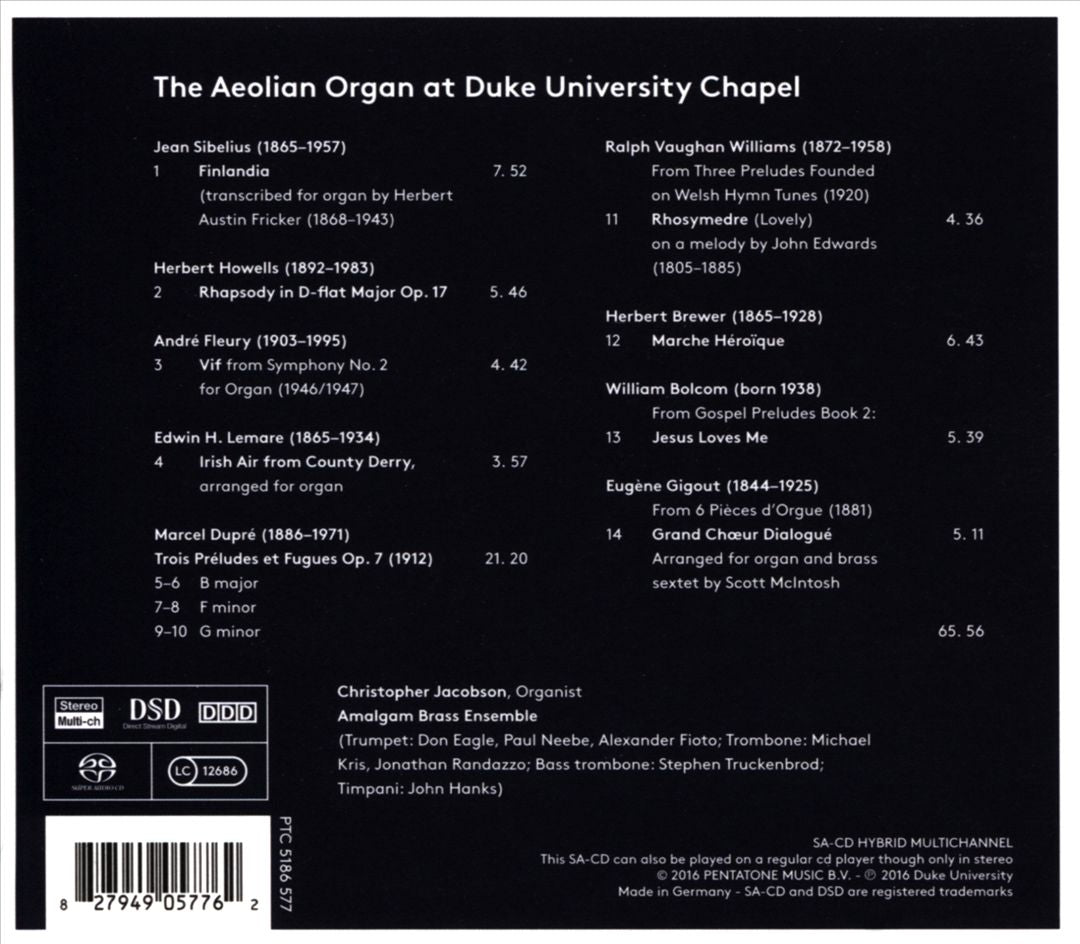 Aeolian Organ at Duke University Chapel cover art