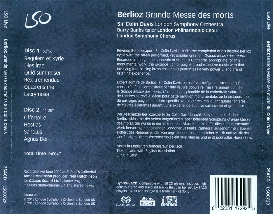 Berlioz: Grande Messe des Morts cover art