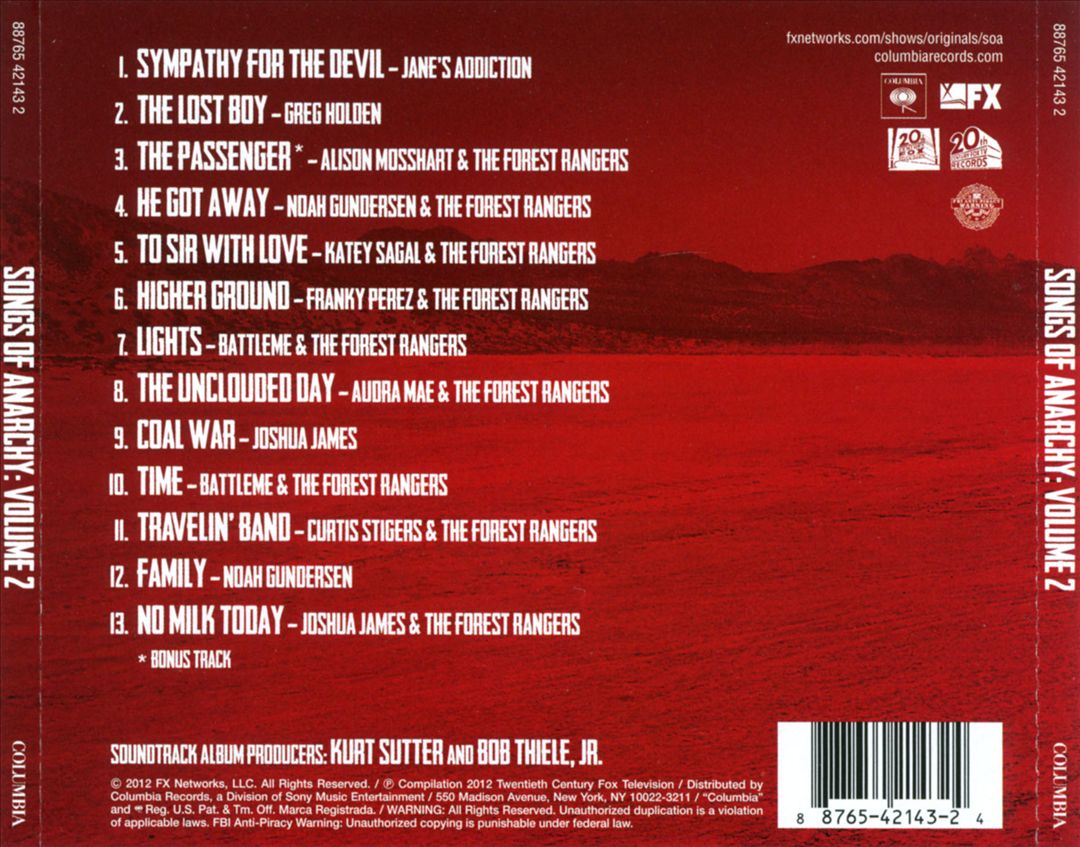 Sons of Anarchy: Songs of Anarchy, Vol. 2 [Original TV Soundtrack] cover art