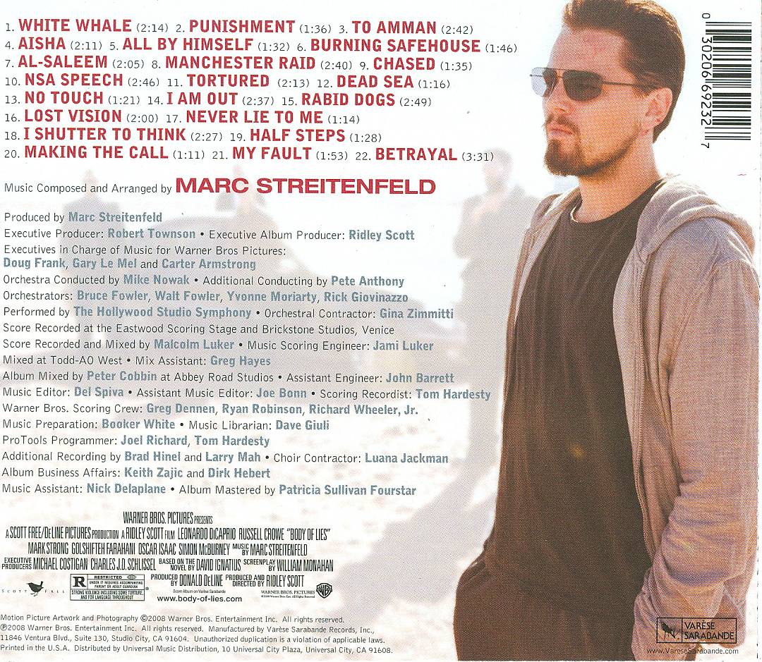 Body of Lies [Original Motion Picture Score] cover art