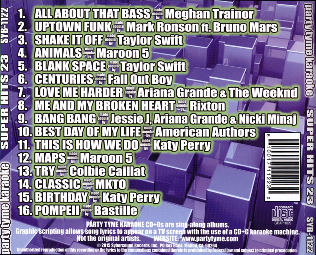 Party Tyme Karaoke: Super Hits, Vol. 23 cover art