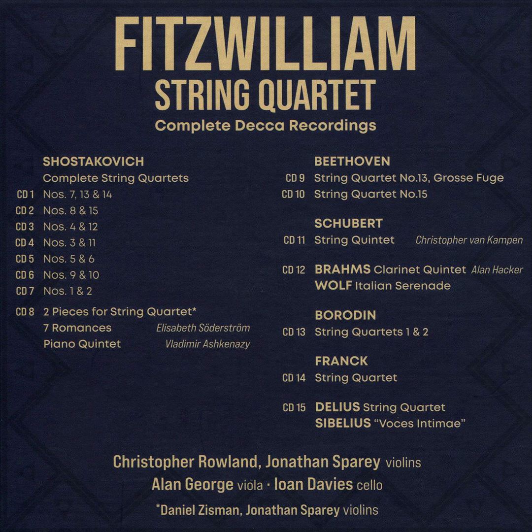 Fitzwilliam Quartet: Complete Decca Recordings cover art