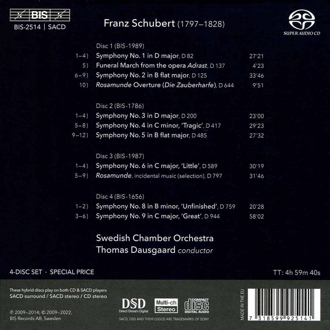 Schubert: The Symphonies cover art