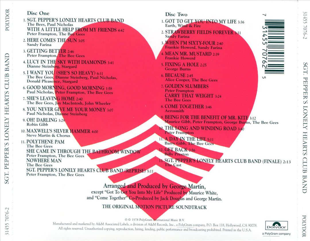Sgt. Pepper's Lonely Hearts Club Band [Original Motion Picture Soundtrack] cover art