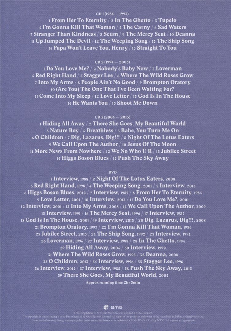 Lovely Creatures: The Best of Nick Cave and The Bad Seeds, 1984-2014 [Deluxe 3-CD & DVD] cover art