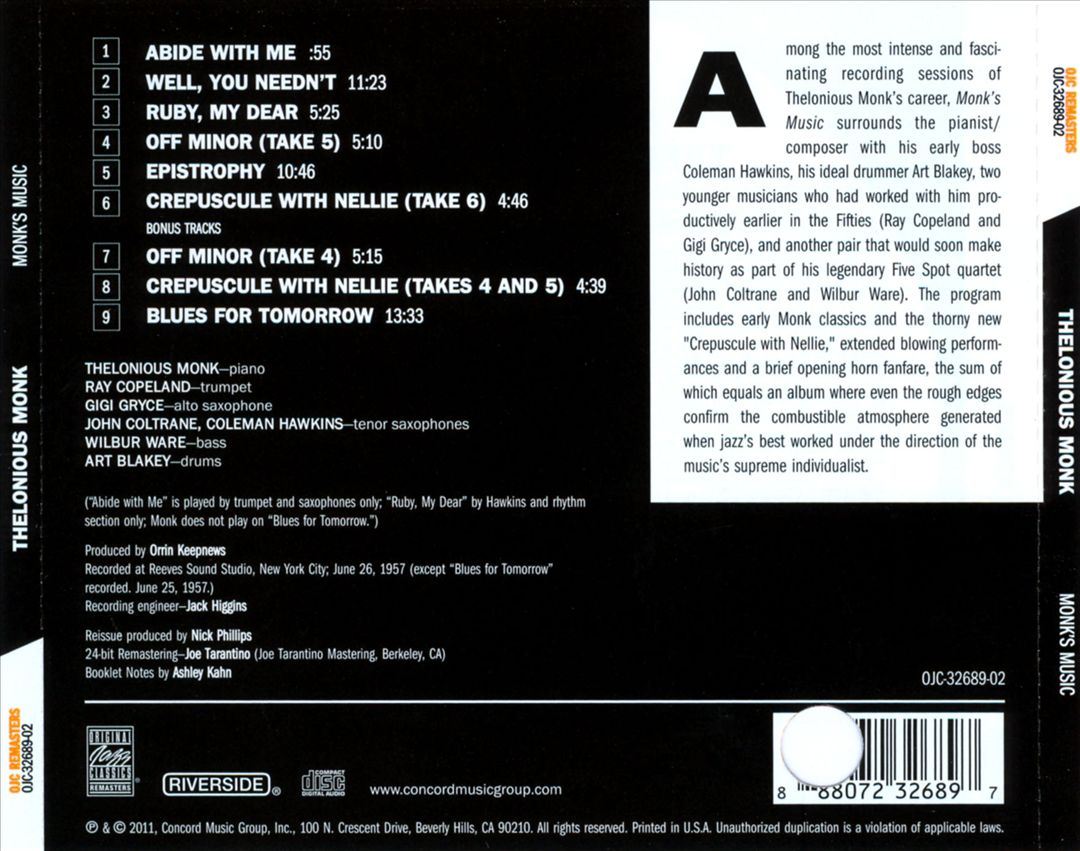 Monk's Music cover art
