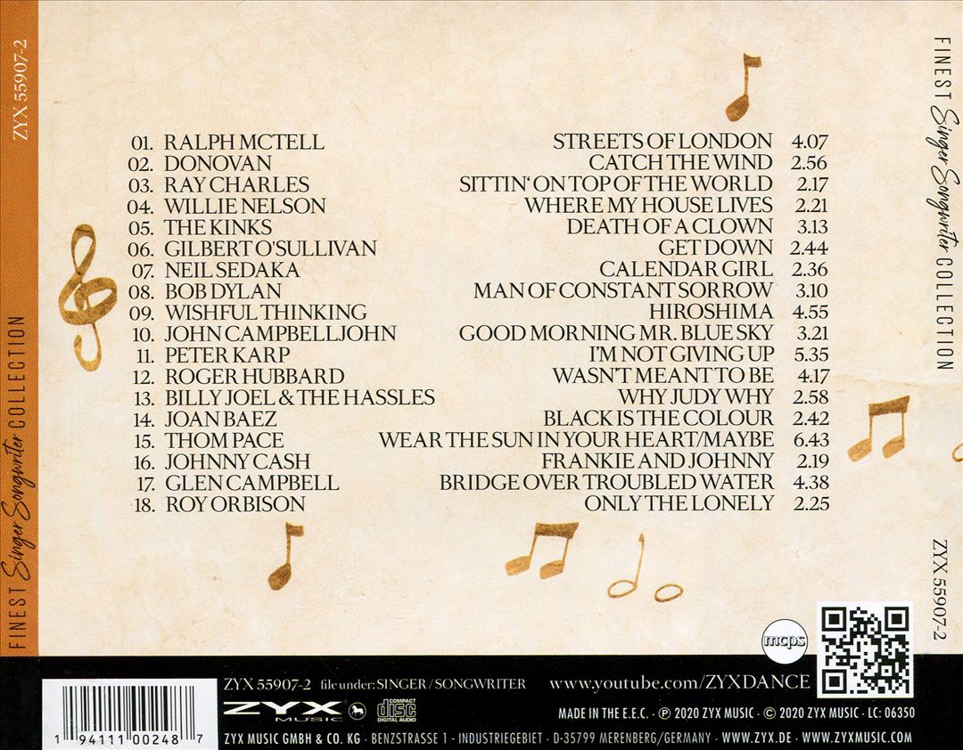 Finest Singer/Songwriter Collection cover art