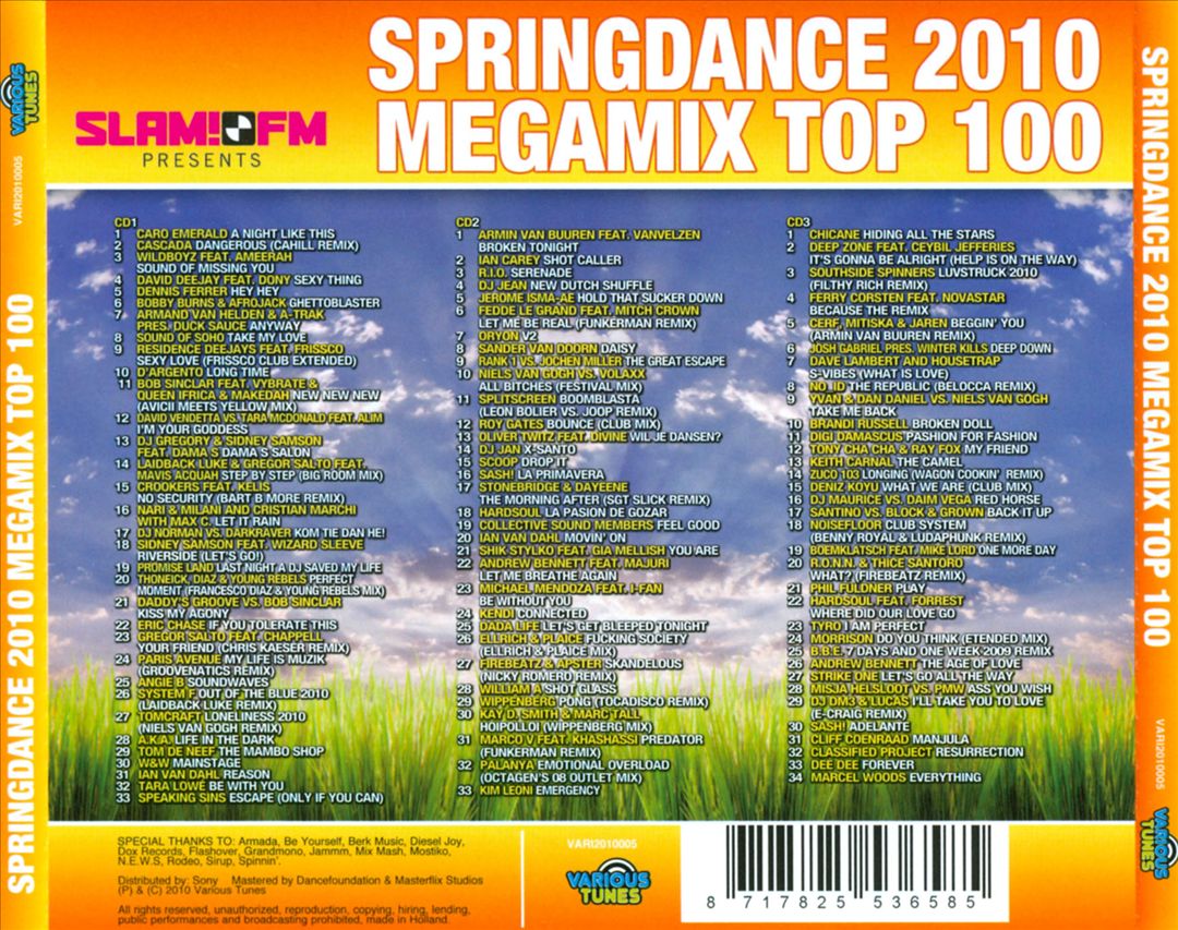 Springdance 2010 Megamix Top 100 cover art