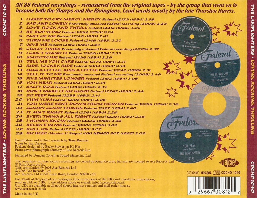 Loving, Rocking, Thrilling: The Complete Federal Recordings cover art
