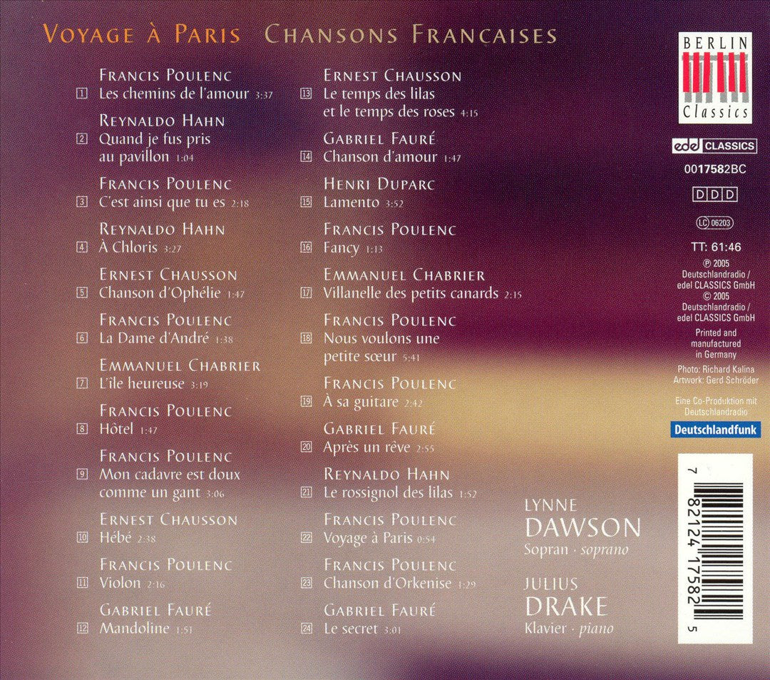 Voyage à Paris: Chansons française cover art