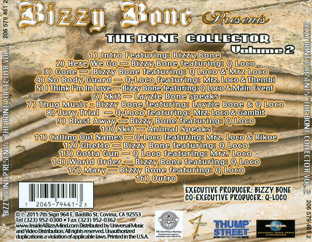 Bizzy Bone Presents the Bone Collector Volume 2 cover art