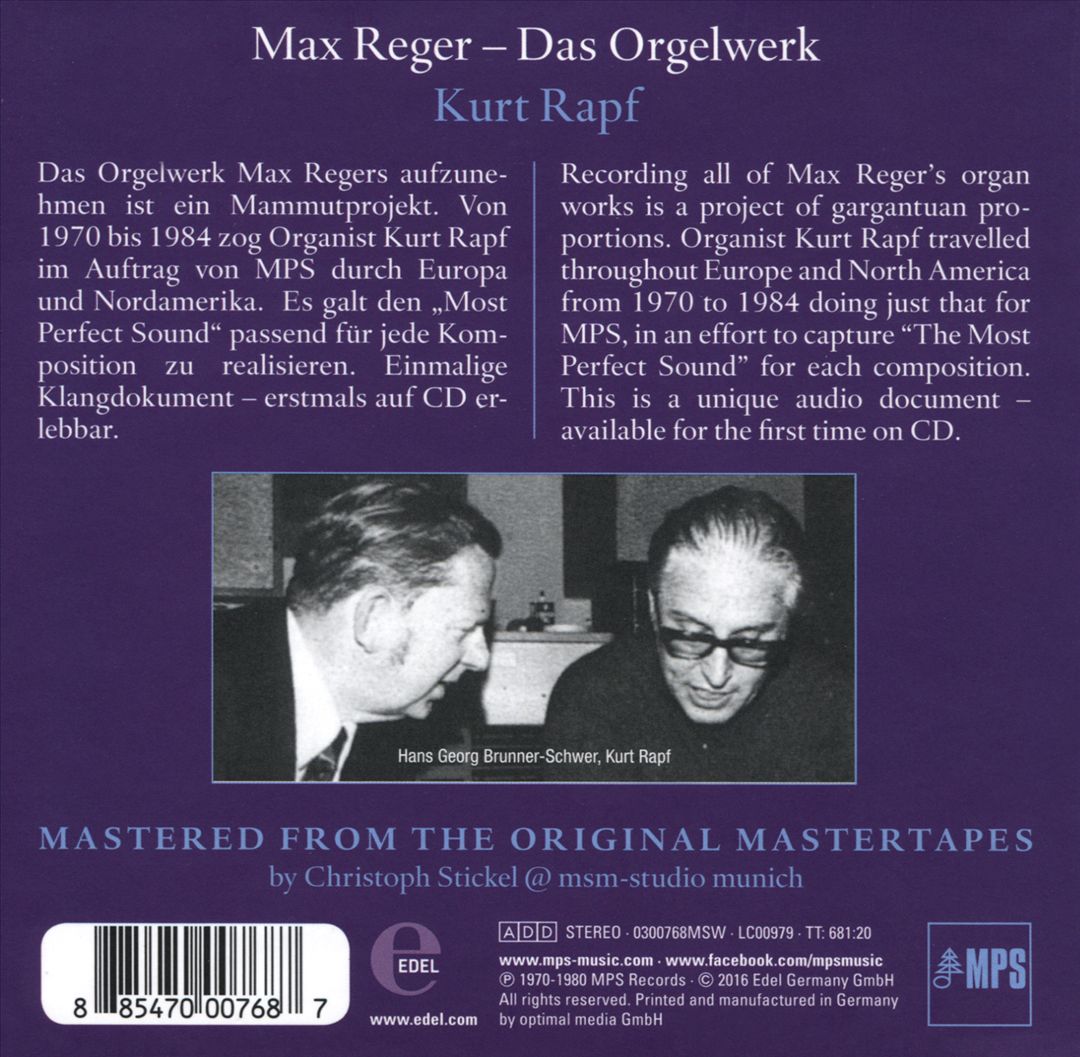Max Reger: Das Orgelwerk cover art