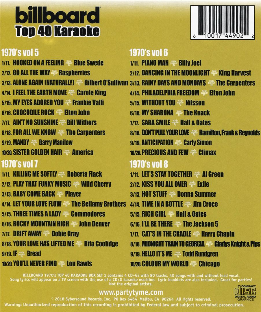 Billboard 1970's Top 40 Box Set, Vol. 2 cover art