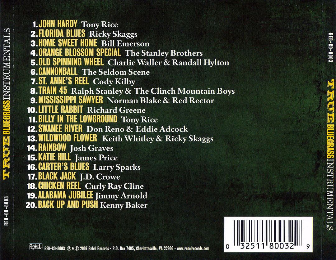 True Bluegrass Instrumentals cover art