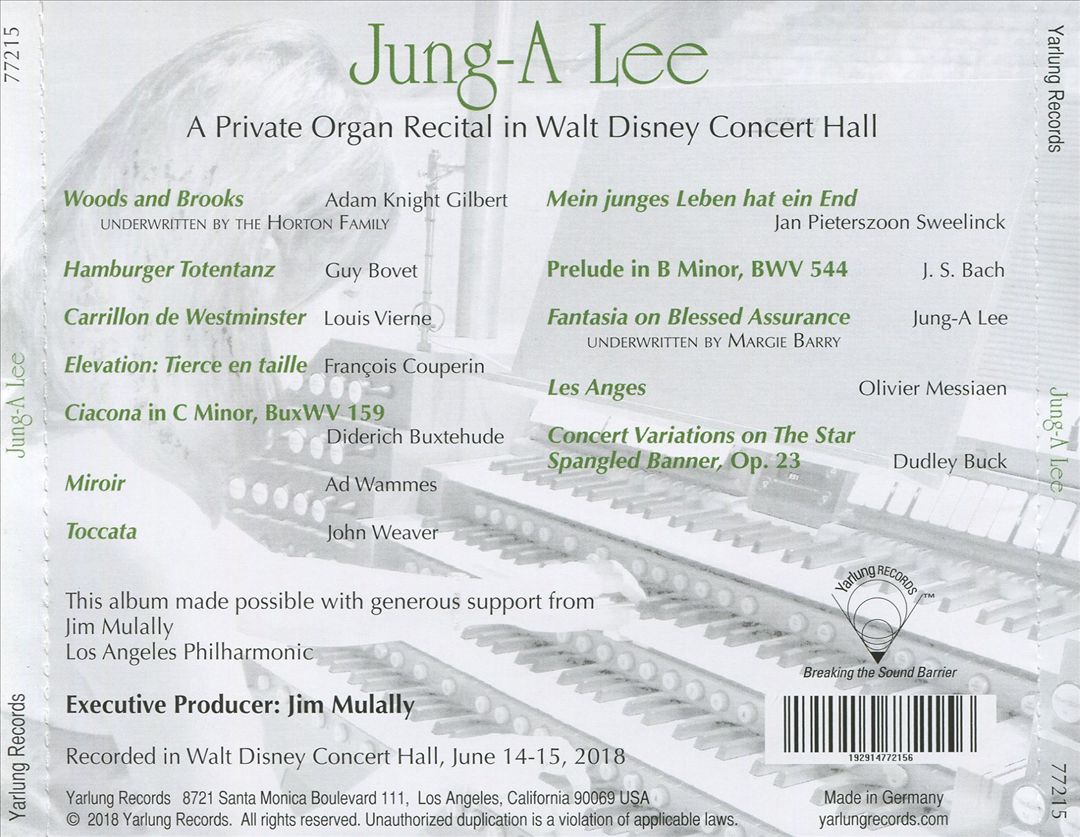 Private Organ Recital in Walt Disney Concert Hall cover art