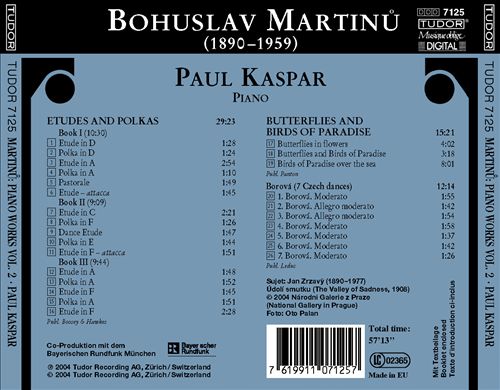 Martinu: Butterflies and Birds of Paradise; Etudes and Polkas; Borová cover art