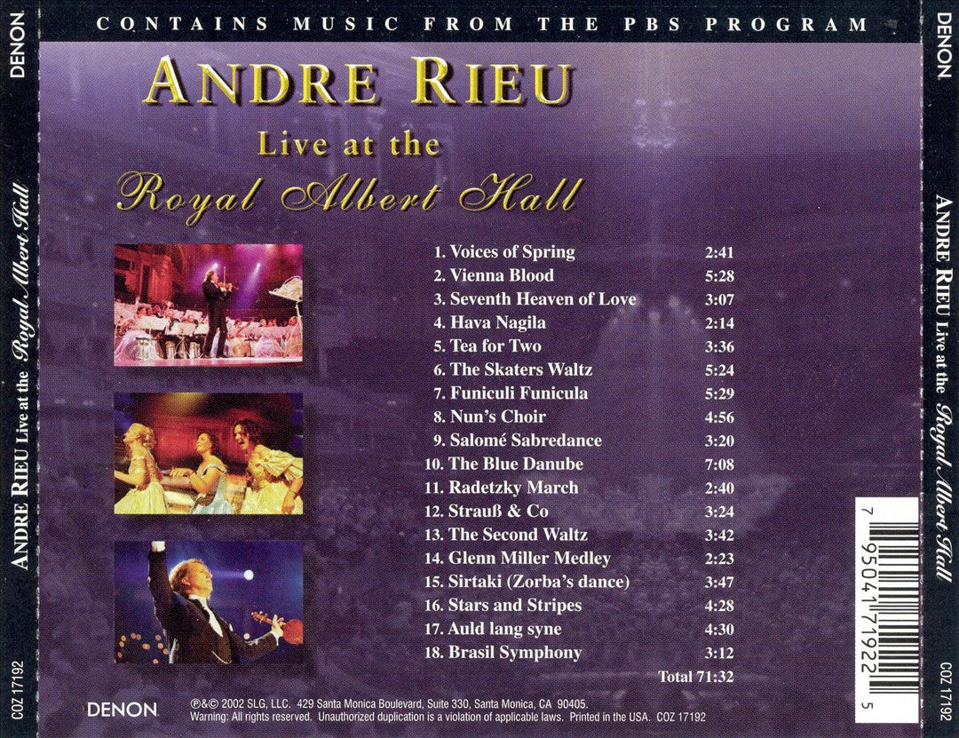 Live at the Royal Albert Hall cover art